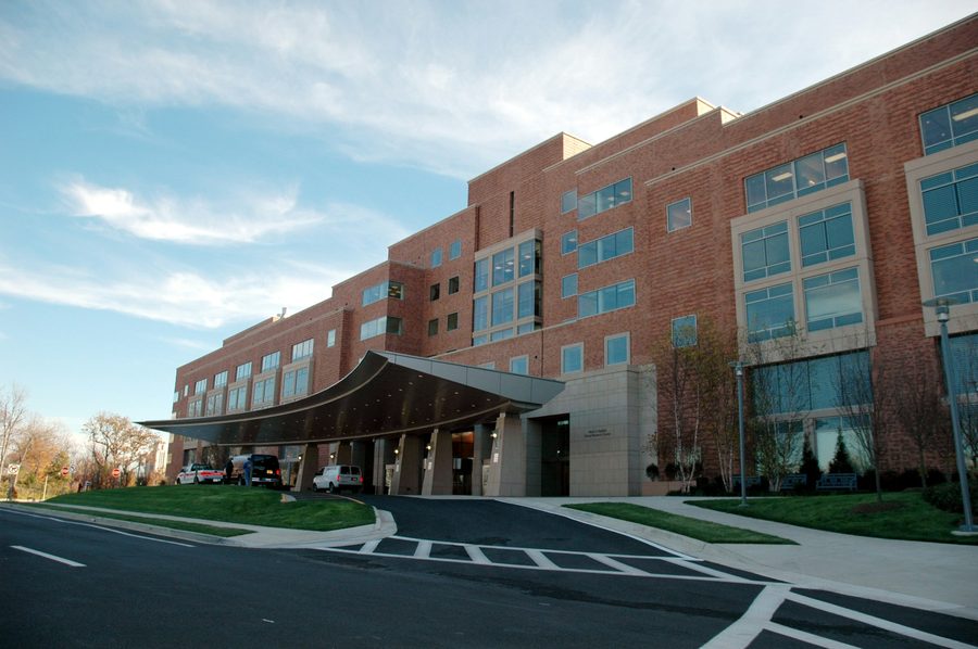 A modern hospital building exterior